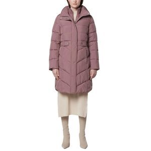 Andrew Marc Puffer Coat Womens Medium Rose Taupe Adler Bib Long Pink
